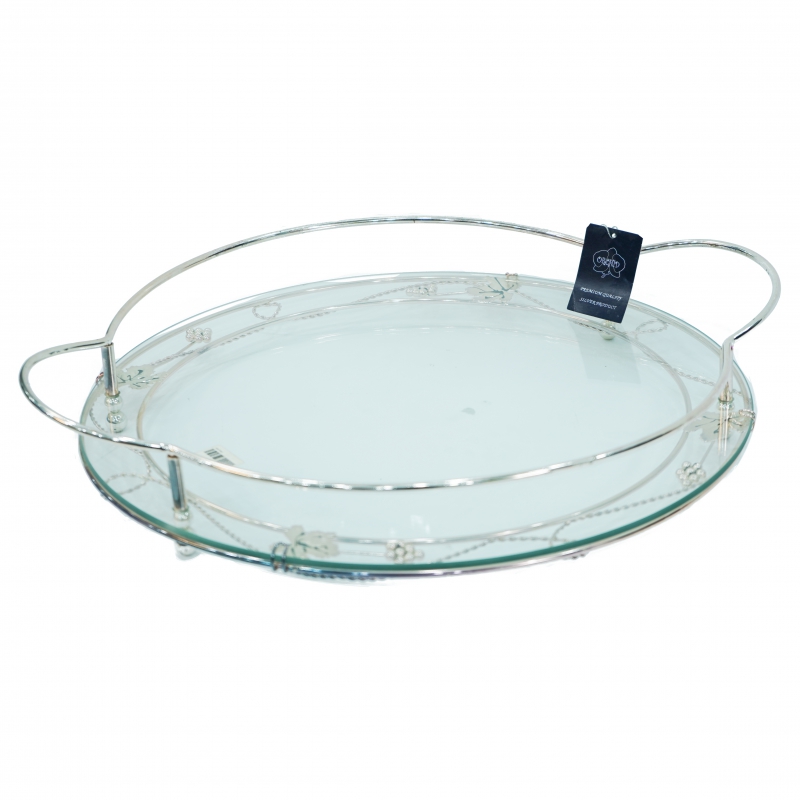 Ափսե Մատուցման Ապակի Մետ/Բռն Orchid CD-5368 2